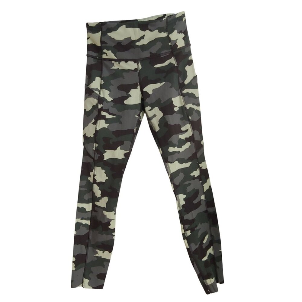 Lululemon Fast Free Tight II Womens Green Camo W5BXRS 6